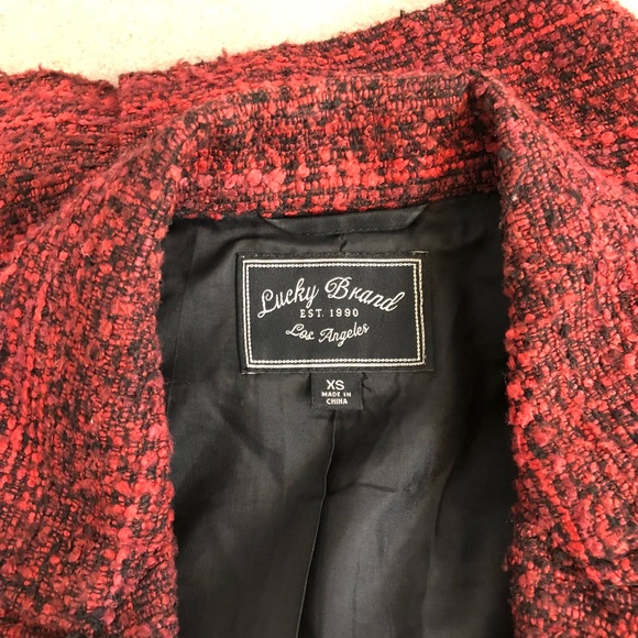 Lucky Brand Red & Black Jacket Blazer - Picture 7 of 7